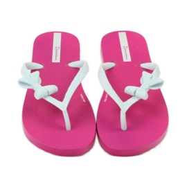 Flip-flops cu sclipici cu fundita Ipanema roz gri 4