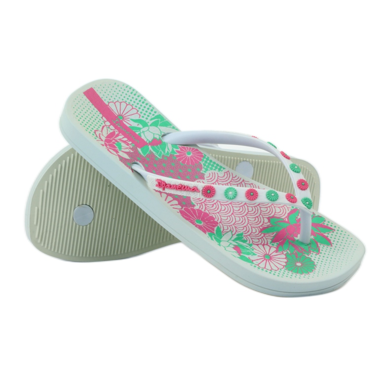 Flip-flops Ipanema 82387 floral roz verde alb 3 Flip-flops Ipanema 82387 floral roz verde alb 3