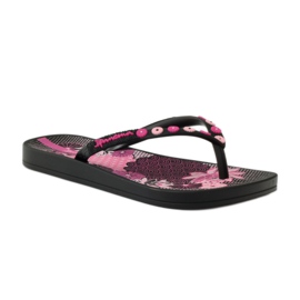 Flip-flops Ipanema 82387 floral negru roz 1