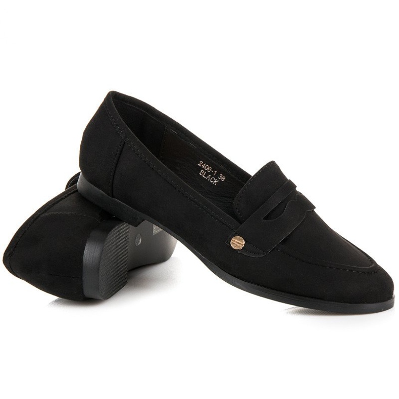 Sweet Shoes Mocasini negri cu slip-on negru 1 Sweet Shoes Mocasini negri cu slip-on negru 1