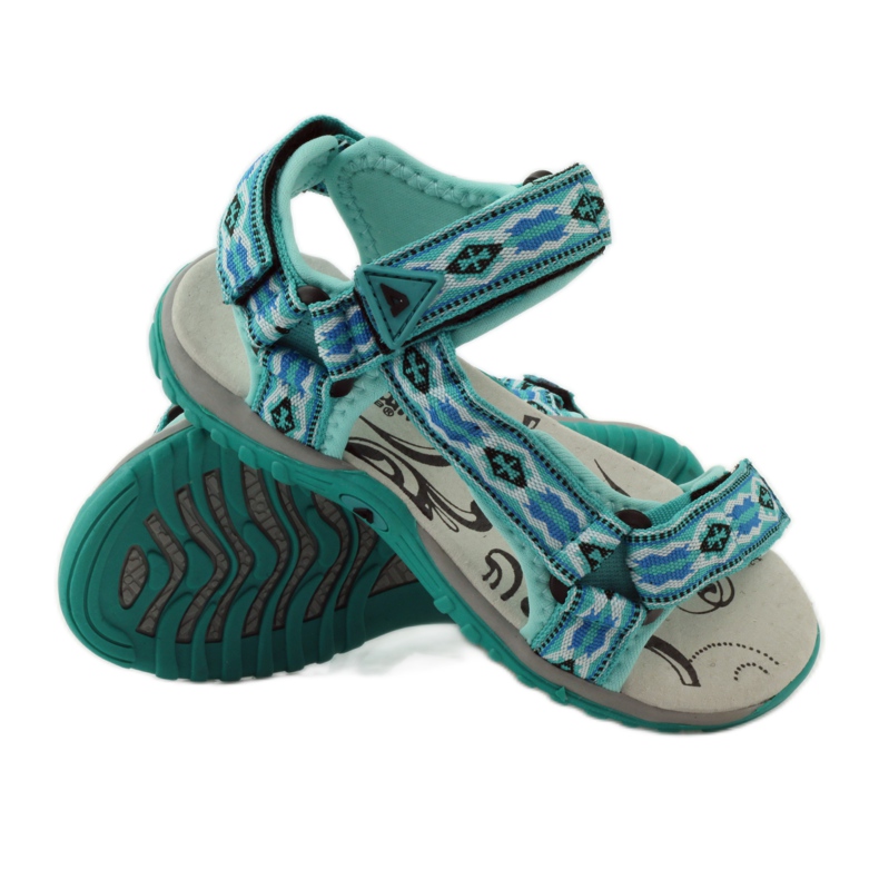 American Club Sandale cu inserție din piele americană 5268 multicolor 3