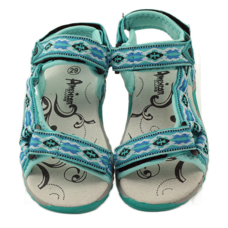 American Club Sandale cu inserție din piele americană 5268 multicolor 4