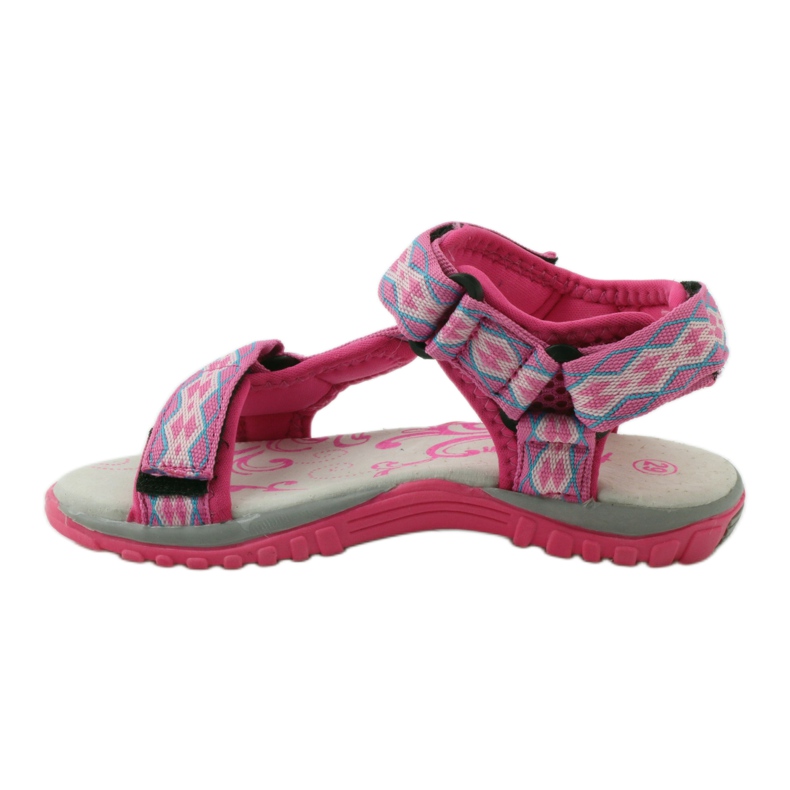 American Club Sandale cu inserție din piele americană 5268 violet roz 2