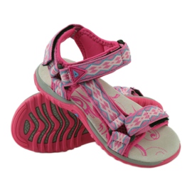 American Club Sandale cu inserție din piele americană 5268 violet roz 3