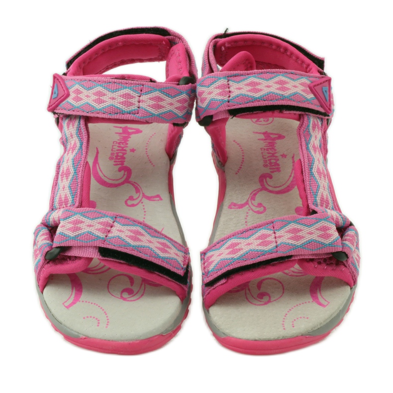 American Club Sandale cu inserție din piele americană 5268 violet roz 4