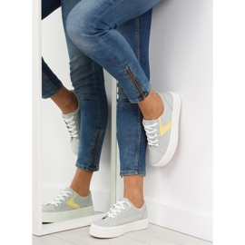 Adidași gri pe talpă înaltă K1831401 Gris 1