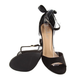 Sandale negre pe toc înalt Z921-7SA-2 negre negru 1