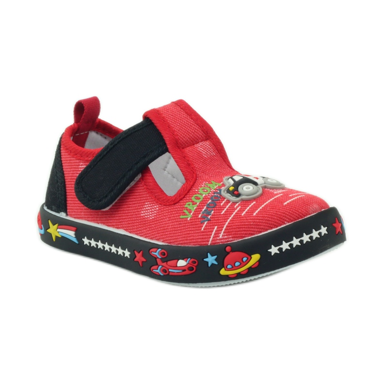 American Club Adidași cu branț din piele americană roșu negru 1