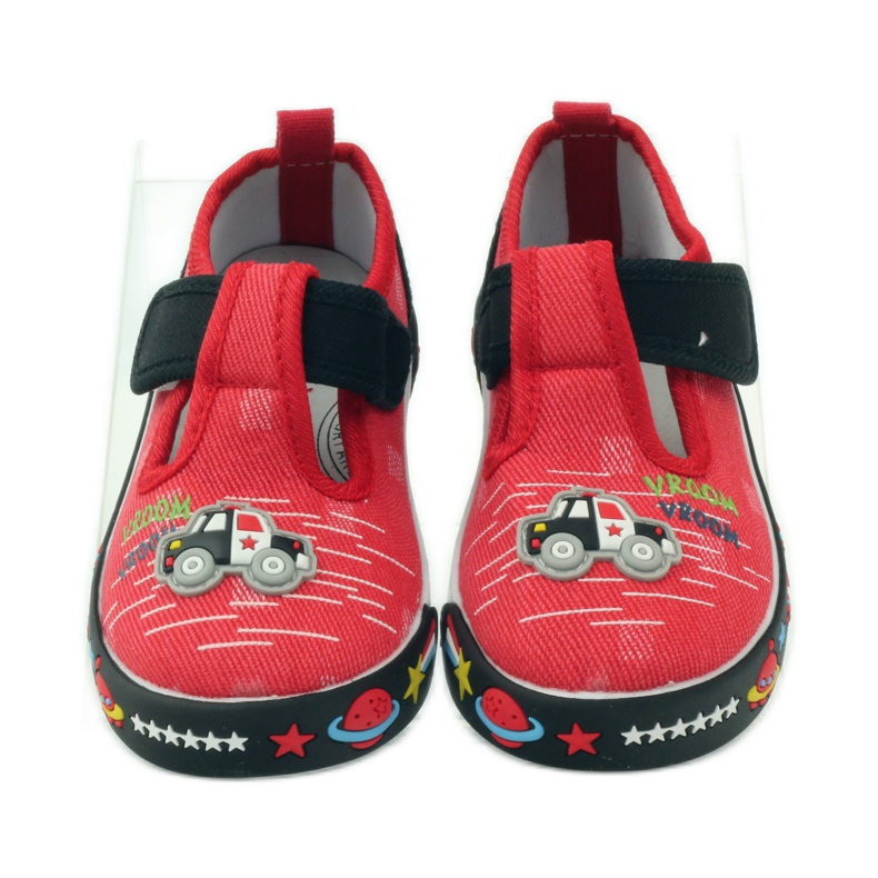 American Club Adidași cu branț din piele americană roșu negru 4