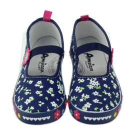 American Club Adidași cu branț din piele americană albastru marin 4