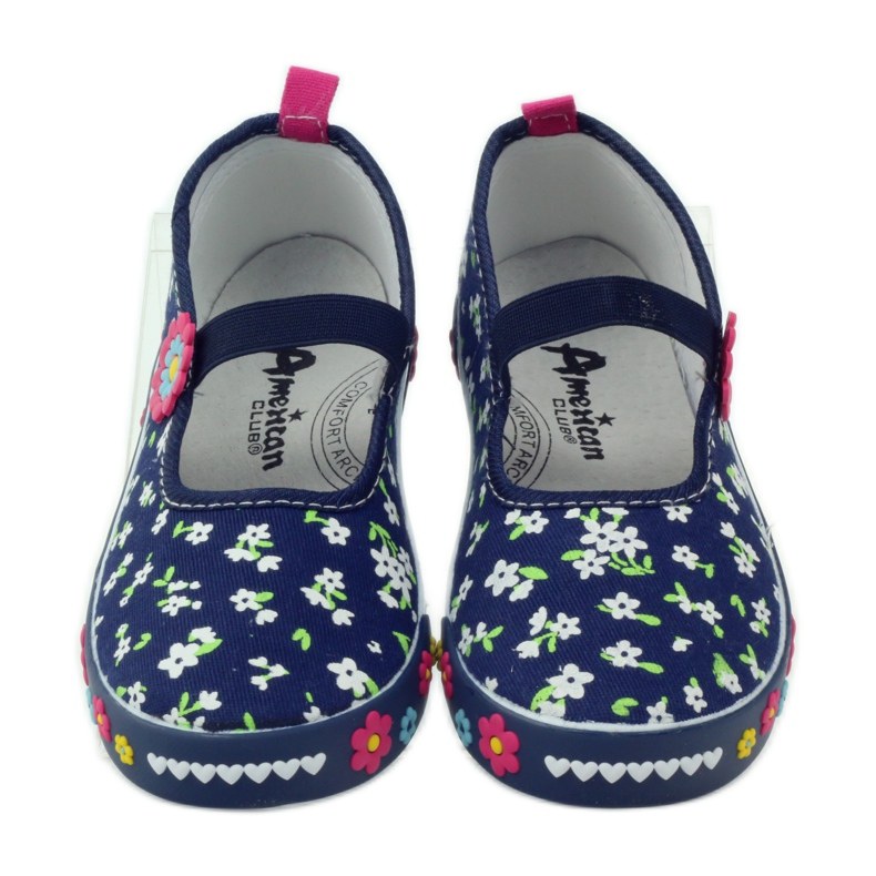 American Club Adidași cu branț din piele americană albastru marin 4