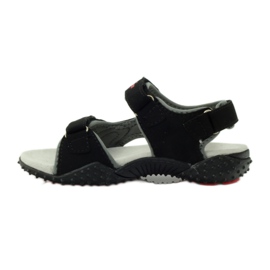 American Club Sandale cu inserție din piele americană 5267 negru 2