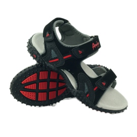 American Club Sandale cu inserție din piele americană 5267 negru 3