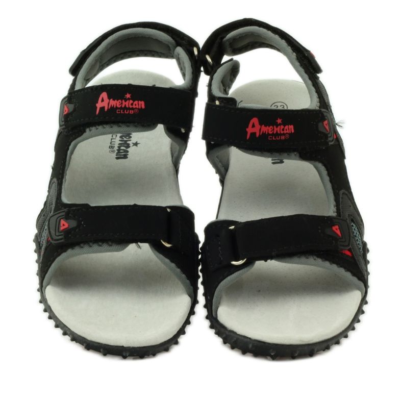 American Club Sandale cu inserție din piele americană 5267 negru 4