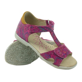 Sandale cu velcro model aztec Ren But 3296 roz 3 Sandale cu velcro model aztec Ren But 3296 roz 3