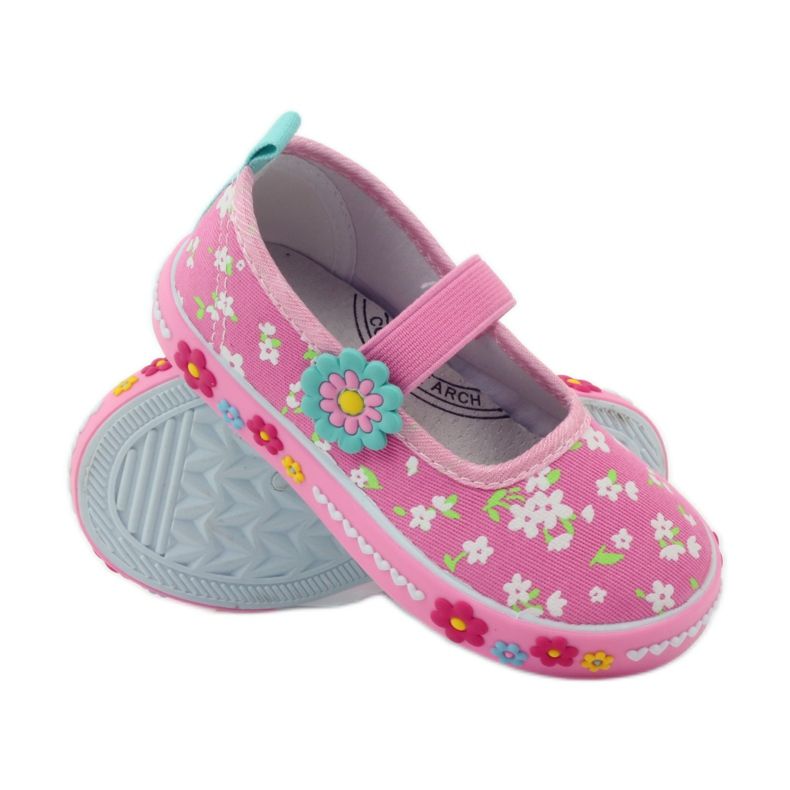 American Club Adidași cu branț din piele americană verde galben roz 4