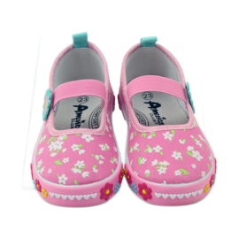 American Club Adidași cu branț din piele americană verde galben roz 5