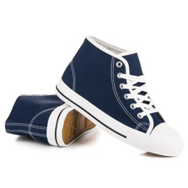 Tenisi bleumarin deasupra gleznei albastru 1 Tenisi bleumarin deasupra gleznei albastru 1