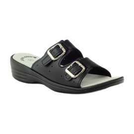 American Club Papuci medicali confortabili americani 2/2018 negru 1