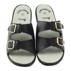American Club Papuci medicali confortabili americani 2/2018 negru 4