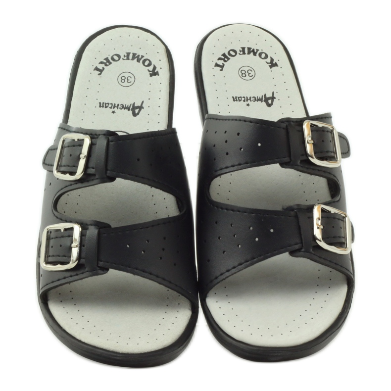 American Club Papuci medicali confortabili americani 2/2018 negru 4