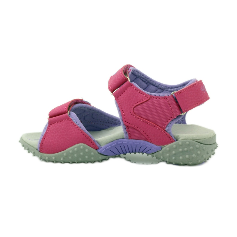 American Club Sandale cu inserție din piele americană 8580 roz violet 2