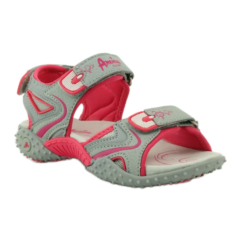 American Club Sandale cu inserție din piele americană 8580 multicolor gri 1 American Club Sandale cu inserție din piele americană 8580 multicolor gri 1