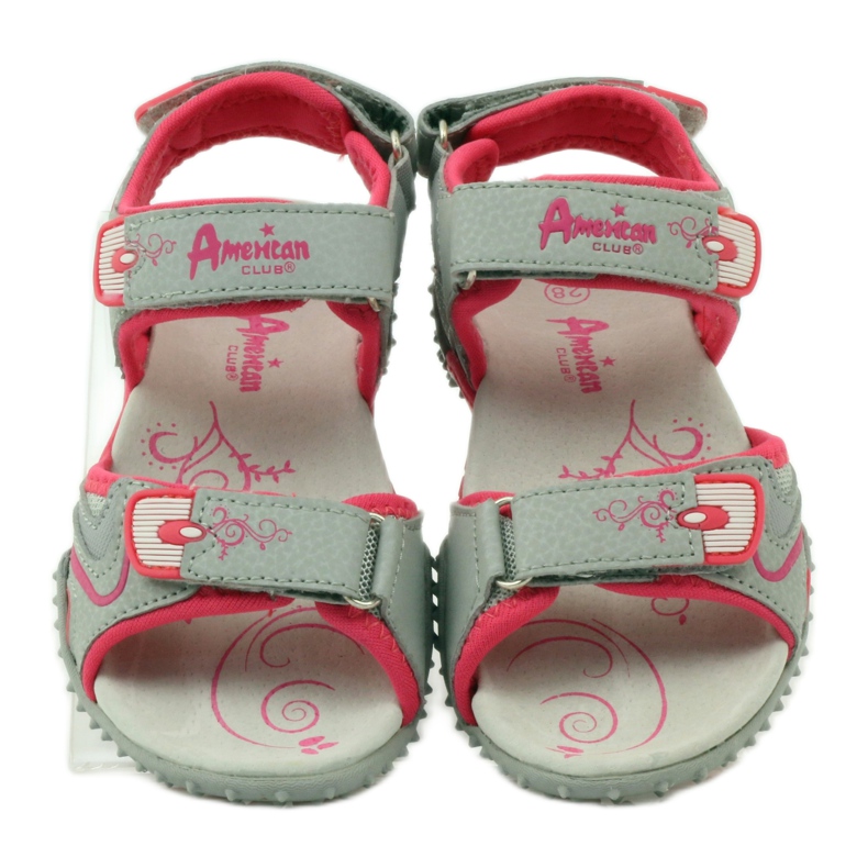 American Club Sandale cu inserție din piele americană 8580 multicolor gri 4 American Club Sandale cu inserție din piele americană 8580 multicolor gri 4