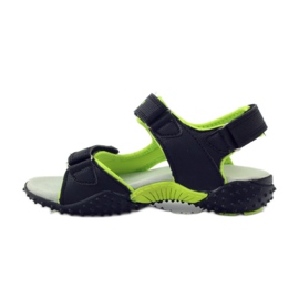 American Club Sandale cu inserție din piele americană 5261 verde negru 2