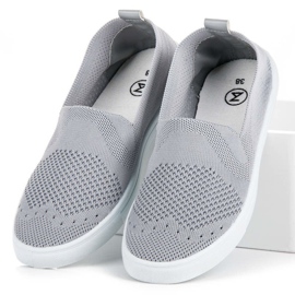 Tenisi slip-on din material textil Mckeylor gri 2