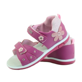 American Club Sandale cu inserție din piele americană 87285 roz 3