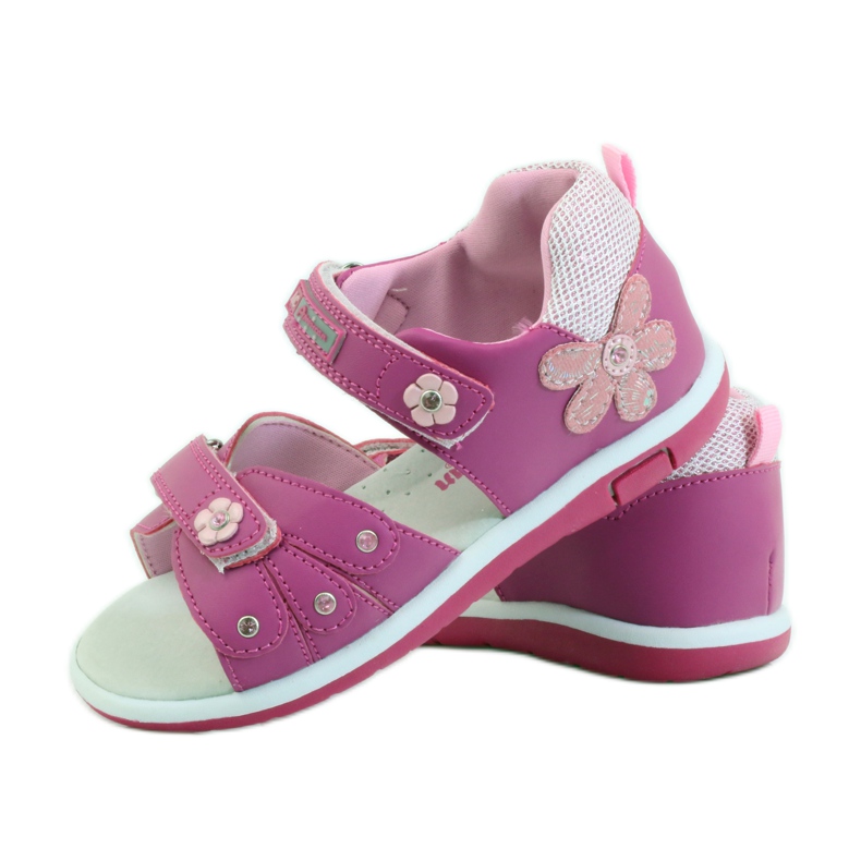 American Club Sandale cu inserție din piele americană 87285 roz 3