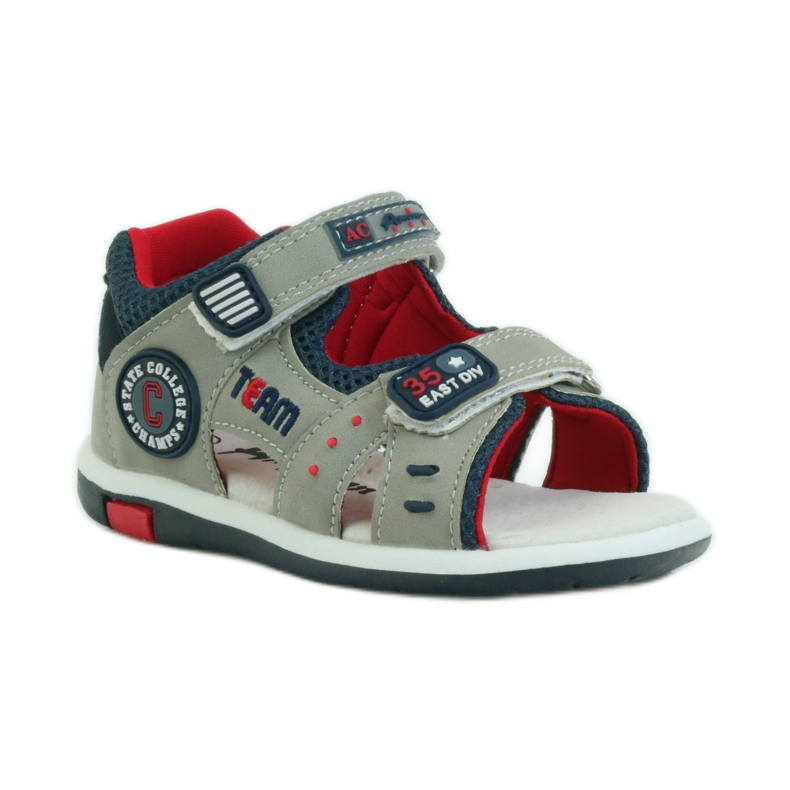 American Club Sandale cu inserție din piele americană 87297 albastru marin gri 1 American Club Sandale cu inserție din piele americană 87297 albastru marin gri 1