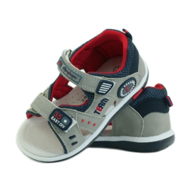 American Club Sandale cu inserție din piele americană 87297 albastru marin gri 3 American Club Sandale cu inserție din piele americană 87297 albastru marin gri 3