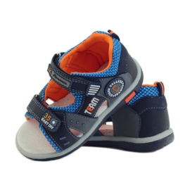 American Club Sandale cu inserție din piele americană 87297 albastru marin 3 American Club Sandale cu inserție din piele americană 87297 albastru marin 3