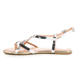 Evento Sandale plate argintii gri 2 Evento Sandale plate argintii gri 2