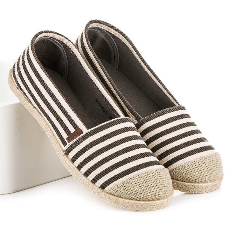 McKey Espadrile cu nervuri maro multicolor 1