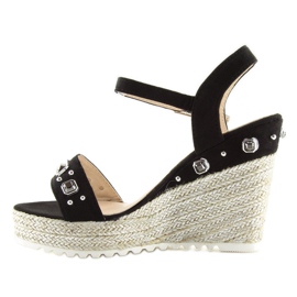 Espadrile negre pe pane, negre TS-2730 Black negru 1