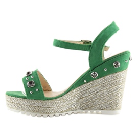 Espadrile verzi pe pane, verde TS-2730 Verde 1 Espadrile verzi pe pane, verde TS-2730 Verde 1