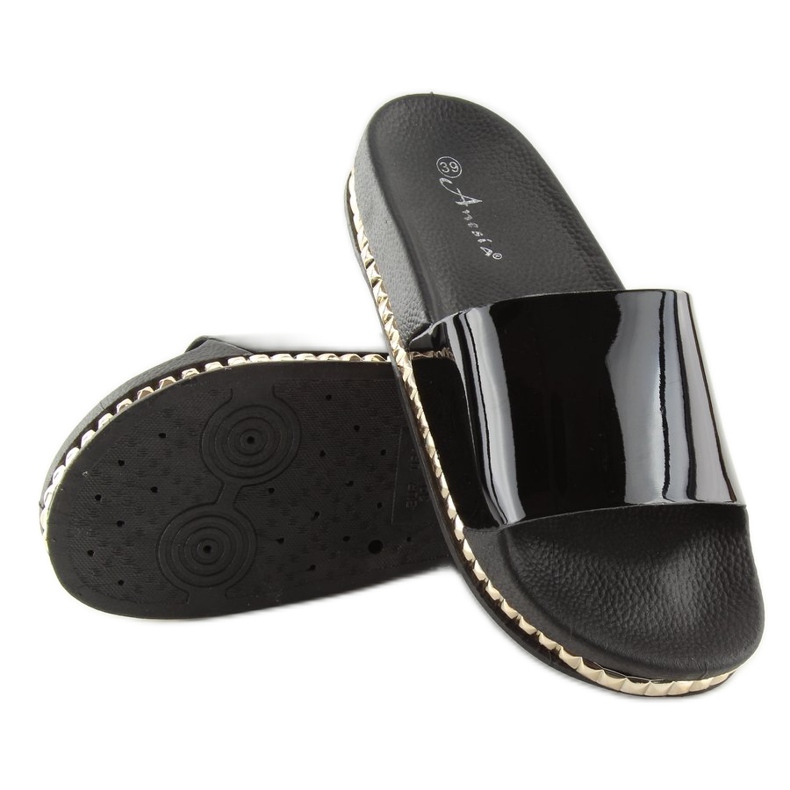 Papuci negri pentru femei N-29 negri negru 2