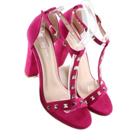 Sandale pe post fuchsia A03 fuchsia roz 5