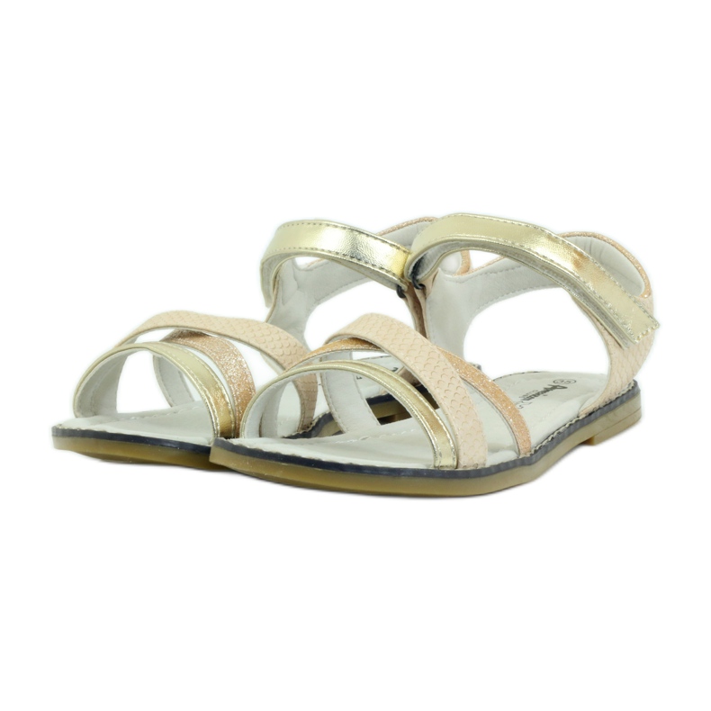 American Club Sandale cu inserție din piele americană 5019 galben maro 3 American Club Sandale cu inserție din piele americană 5019 galben maro 3