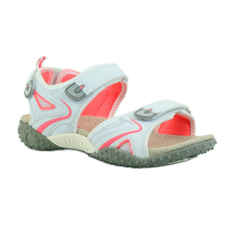 American Club Sandale cu inserție din piele americană 1707 portocale alb 1