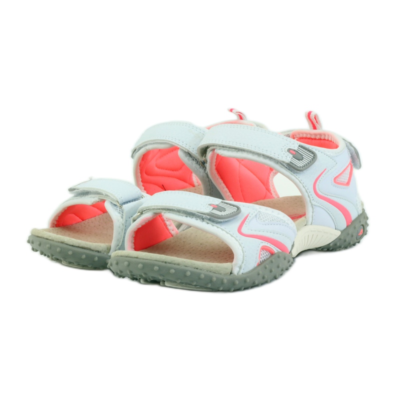 American Club Sandale cu inserție din piele americană 1707 portocale alb 3