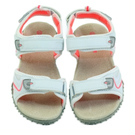 American Club Sandale cu inserție din piele americană 1707 portocale alb 4