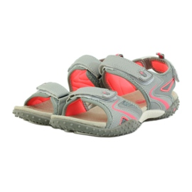 American Club Sandale cu inserție din piele americană 1707 gri portocale 3