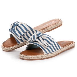 Seastar Flip-flops eleganti cu dungi albastru 3