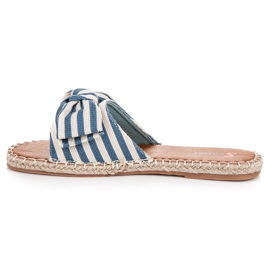 Seastar Flip-flops eleganti cu dungi albastru 4