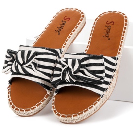 Seastar Flip-flops eleganti cu dungi negru 5