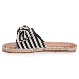 Seastar Flip-flops eleganti cu dungi negru 3